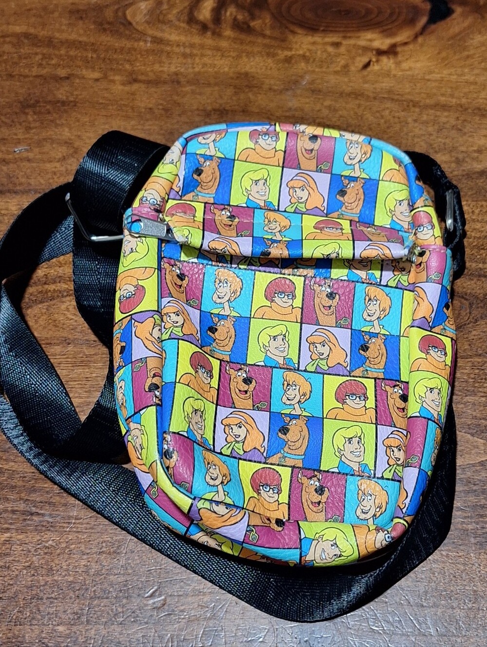 Buckle-Down Scooby-Doo Crossbody Bag Character Face Blocks Retro Cartoon
